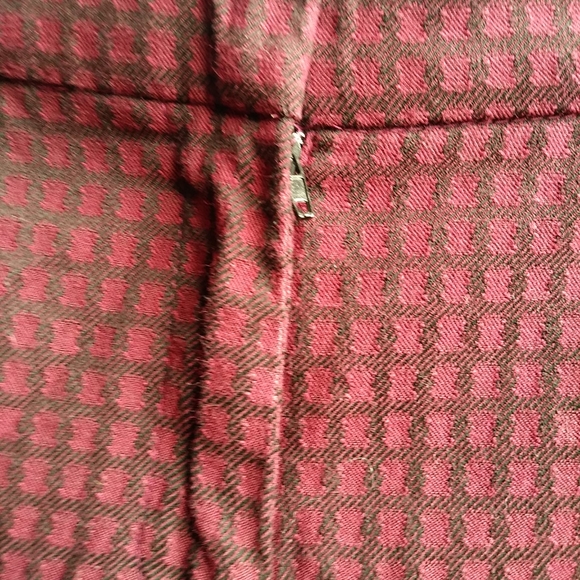 Zac & Rachel Women's Size 16 Burgundy Houndstooth Pants - Picture 3 of 5